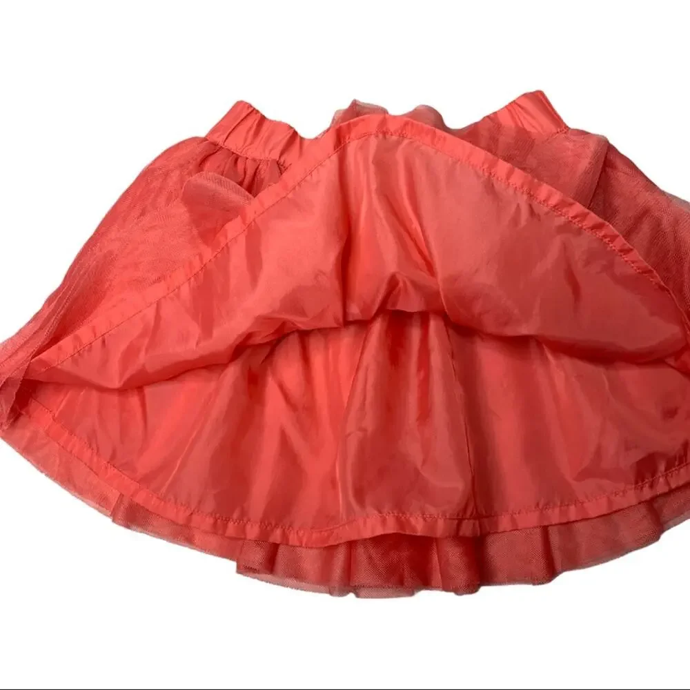 Gymboree 5 Coral orange Tutu tulle skirt